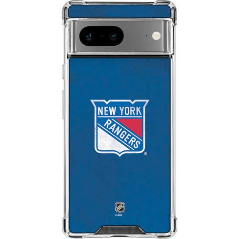 NHL New York Rangers Distressed Google Pixel 7a Clear Case